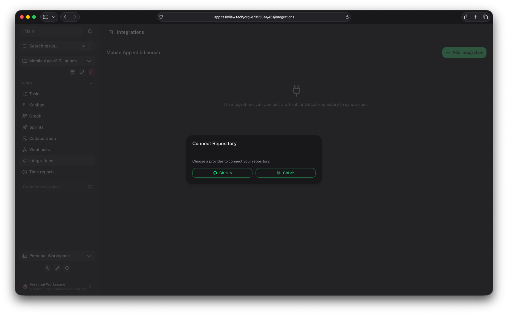 GitHub, GitLab and Gitea repository integrations